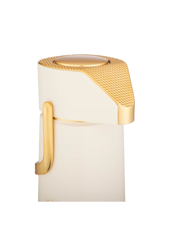 ريفان ترمس ريفان REFAN فاكيوم 🤍 بنقشة نخيل 🌴 – لون أوف وايت أنيق | سعة 1.0 لتر - Image 3